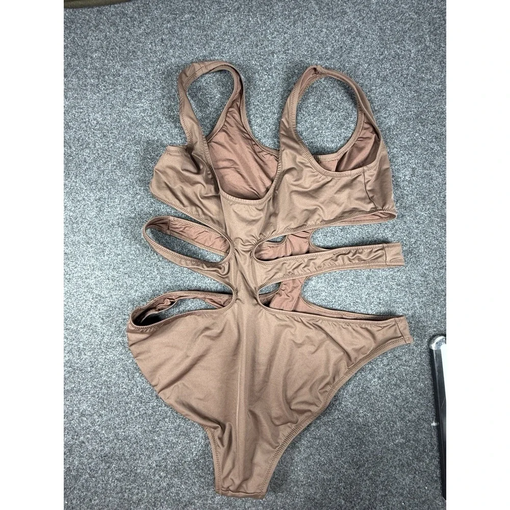 SKIMS Monokini Swimsuit Cocoa 2X Sexy Summer Beachwear Unlined‎ Bodysuit